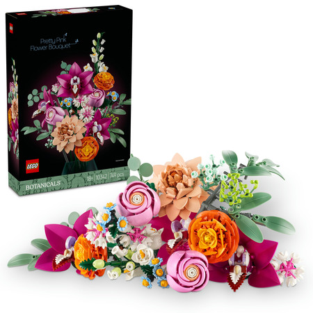 LEGO ICONS 10342 Piękny bukiet różowych kwiatów Kwiaty Nowość Botanical