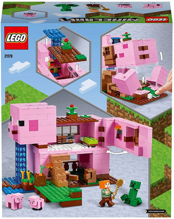 LEGO Minecraft Dom Świnia Alex Crepper Eksplozja