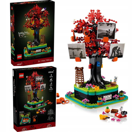 LEGO Ideas 21346 Rodzinne Drzewo Duży Zestaw 1040 el. Ozdoba Zawieszki