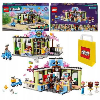 LEGO Friends 42618 Kawiarnia w Heartlake 3 Figurki Pies, Skuter Akcesoria