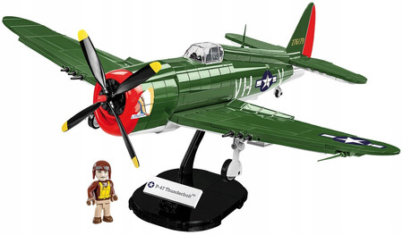 Polskie Klocki Wojskowe COBI 5737 samolot myśliwski P-47 Thunderbolt