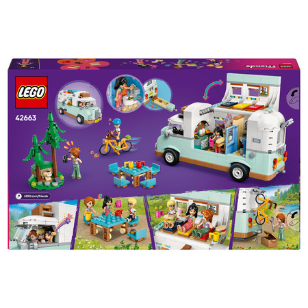 LEGO Friends 42663 Przygoda w Kamperze Przyjaciół Rower Kamper Kemping