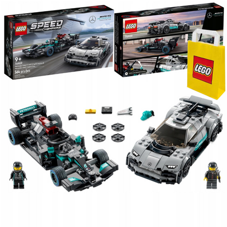 LEGO Speed 76909 2x Samochód Mercedes AMG F1 W12 E Performance AMG ONE Auta