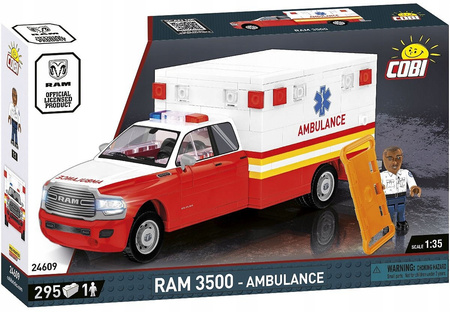 KLOCKI COBI 24609 Samochód RAM 3500 Ambulans Pojazd Ratunkowy Medyczny