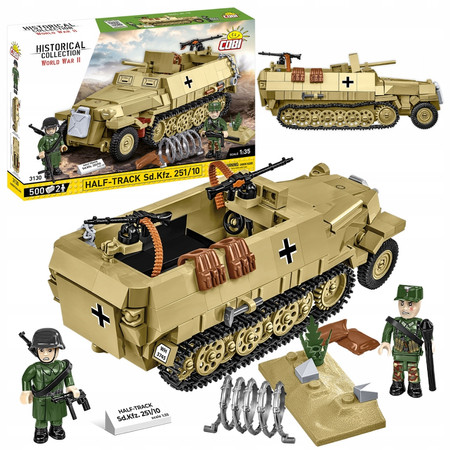 COBI HC WWII HALF-TRACK SD.KFZ.251/10 AUSF.D 500 KL. 3130