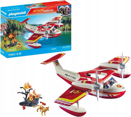 PLAYMOBIL 71463 Samolot straży pożarnej z funkcją gaszenia pożaru