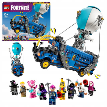 LEGO Fortnite 77073 Bus Bojowy Latający Autobus Figurki z Gry Wideo Pojazd