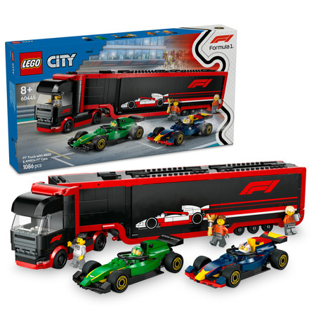 LEGO City 60445 City 60445 Ciężarówka F1 z samochodami F1 RB20 i AMR24
