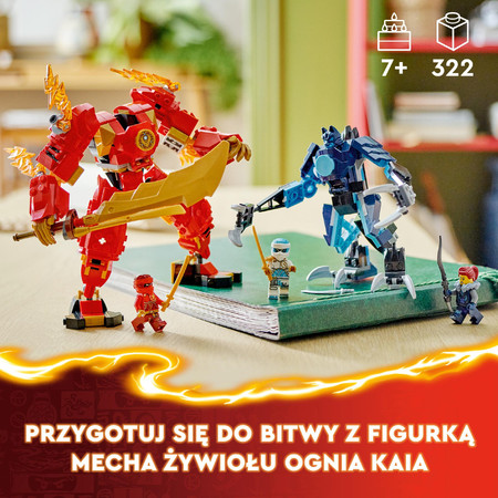 LEGO Ninjago Ruchomy Mech Żywiołu Ognia Kaia 71808 4 Figurki Zane Jordana