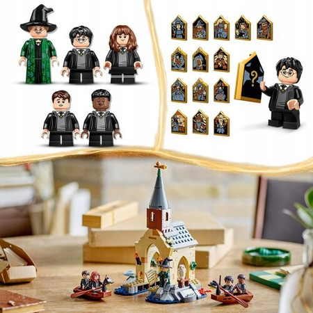 LEGO Harry Potter 76426 Przystań Dom przy Hogwarcie 2 Łódki 5 Figurek Sowa