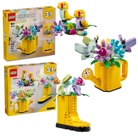 LEGO Creator 3w1 31149 Kwiaty w Konewce Żółty Kalosz Ruchome Ptaki 3in1