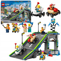 LEGO City 60460 Tor Wyścigowy z Rampami Wyścigówki Samochody Hotdog Toaleta