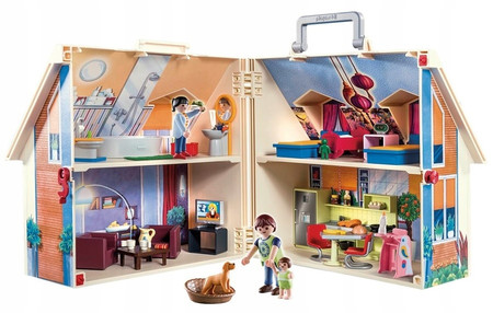 Playmobil Przenośny domek dla lalek z wyposażeniem Dollhouse 70985