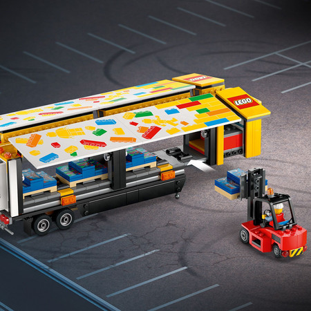 LEGO City 60440 Żółta Ciężarówka Dostawcza Samochód Wózek Widłowy 4 Figurki