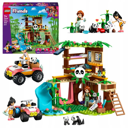LEGO Friends 42648 Opieka nad Pandami w Rezerwacie Panda Domek na Drzewie