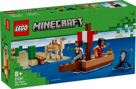 LEGO Minecraft 21259 Rejs Statkiem Pirackim Kałamarnica Wielbłąd 2x Pirat