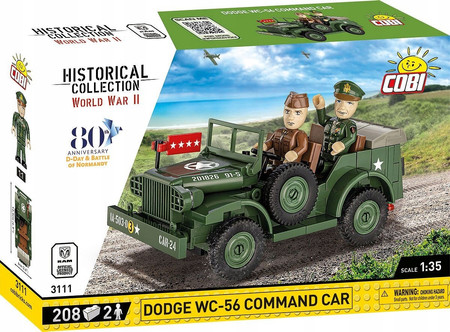 Klocki Wojsko Cobi 3111 Dodge WC-56 Command Car Samochód Dowodzenia Model