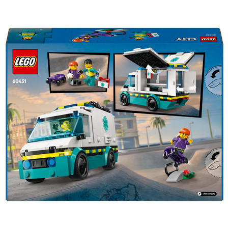 LEGO 60451 City - Karetka pogotowia Ambulans Miasto