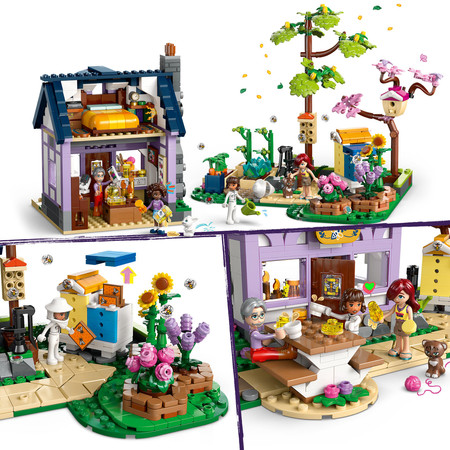 LEGO Friends 42669 Dom pszczelarza i Ogród Kwiatowy Ul Pszczoły Miód Kwiaty