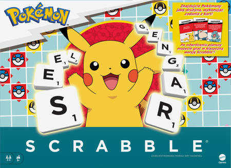 Gra planszowa Scrabble Pokémon Mattel 8+