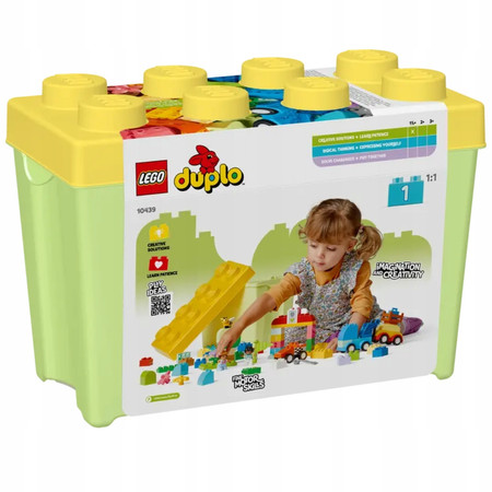 Pudełko w Kształcie Klocka z Autami i Ciężarówkami 10439 Duplo