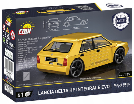 Klocki COBI 24515 Samochód Lancia Delta HF Integrale EVO 1991 LANCIA 61 El.