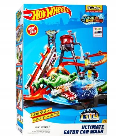 Tor Samochodowy Mattel Hot Wheels City FTB67 Mega Myjnia Atak Krokodyla