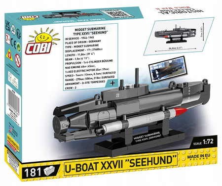 COBI 4846 Okręt podwodny U-BOAT XXVII "SEEHUND"