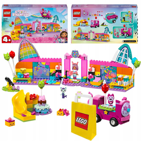 LEGO Koci Domek Gabi 10797 Sala Balowa Gabi Autobus Imprezowy Akcesoria