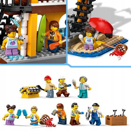 LEGO City 60422 Port Morski ze Statkiem Towarowym Statek Łódź