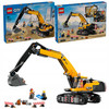 Lego City 60420 Żółta Koparka Pojazd Budowlany z Obracaną Kabiną 3 Figurki
