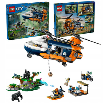 LEGO City 60437 Helikopter zwiadowczy w dżungli w bazie Base Camp