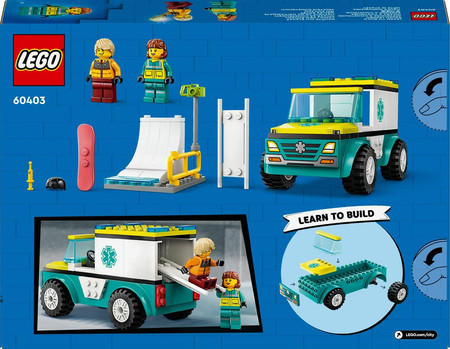 LEGO City 60403 Karetka i snowboardzista Ambulans