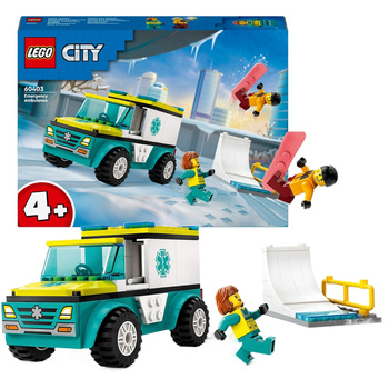 LEGO City 60403 Karetka i snowboardzista Ambulans