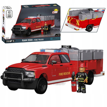 Klocki COBI 24612 RAM 3500 FIRE TRUCK Wóz Strażacki Straż Pożarna Pickup