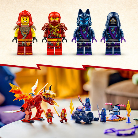LEGO Ninjago Smocza Bitwa Kaia 71815 Ruchomy Smok + 4 Figurki Pojazd Działo