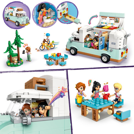 LEGO Friends 42663 Przygoda w Kamperze Przyjaciół Rower Kamper Kemping