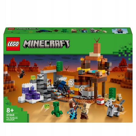 LEGO Minecraft 21263 Kopalnia w Badlandach Creeper Pająk Szlamy TNT Wybuch