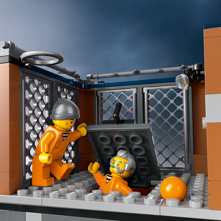LEGO City Policja z Więziennej Wyspy 60419 Helikopter Łódź Ponton 7 Figurek