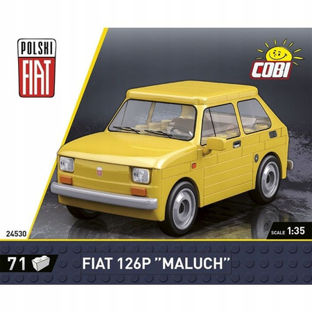 Polskie Klocki Cobi Samochód Auto Fiat 126P 24530 Żółty Maluch Autko