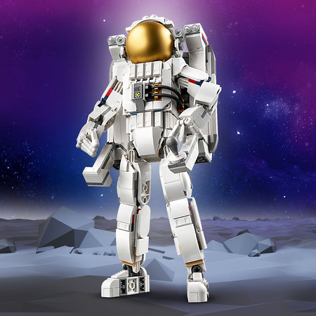 LEGO Creator 3w1 Kosmos 31152 Ruchoma Figurka Astronauta Pies Odrzutowiec