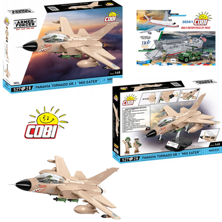 KLOCKI COBI 5854 SAMOLOT PANAVIA TORNADO GR.1 MIG EATER MYŚLIWIEC 2 FIGURKI
