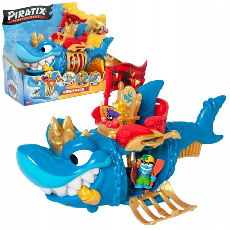 Magicbox Piratix Golden Treasure King Shark Przegubowy rekin z klatką