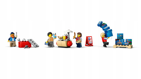 LEGO City 60440 Żółta Ciężarówka Dostawcza Samochód Wózek Widłowy 4 Figurki