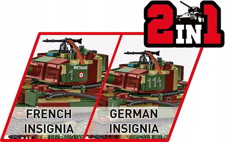 Klocki COBI 3124 Czołg PZKPFW VI TIGER AUSF.E 2IN1 862KL 114