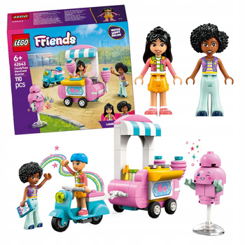 LEGO 42643 Friends - Stoisko z watą cukrową i skuter Candy