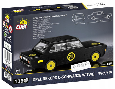 Polskie Klocki COBI 24597 Samochód Opel Rekord C-Schwarze Witwe Auto 1:35