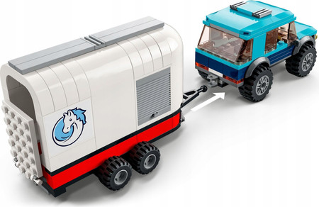 LEGO Samochód terenowy Auto SUV + przyczepa Koń Figurki 60327