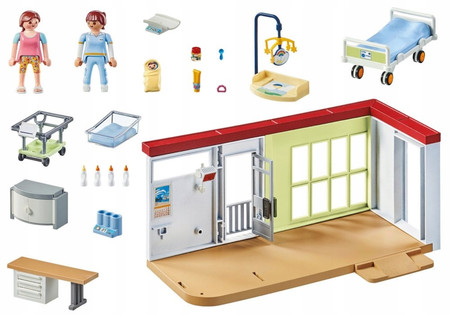 Playmobil Action Heroes Oddział położniczy 71616 Szpital Klinika Położna