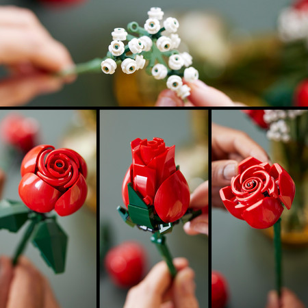 LEGO ICONS 10328 Bukiet róż 12 Czerwonych Róż Kwiaty kwiatki Botanical